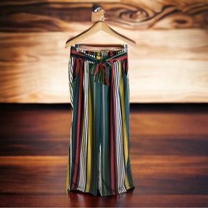 Kaktus striped wideleg palozzo pant medium